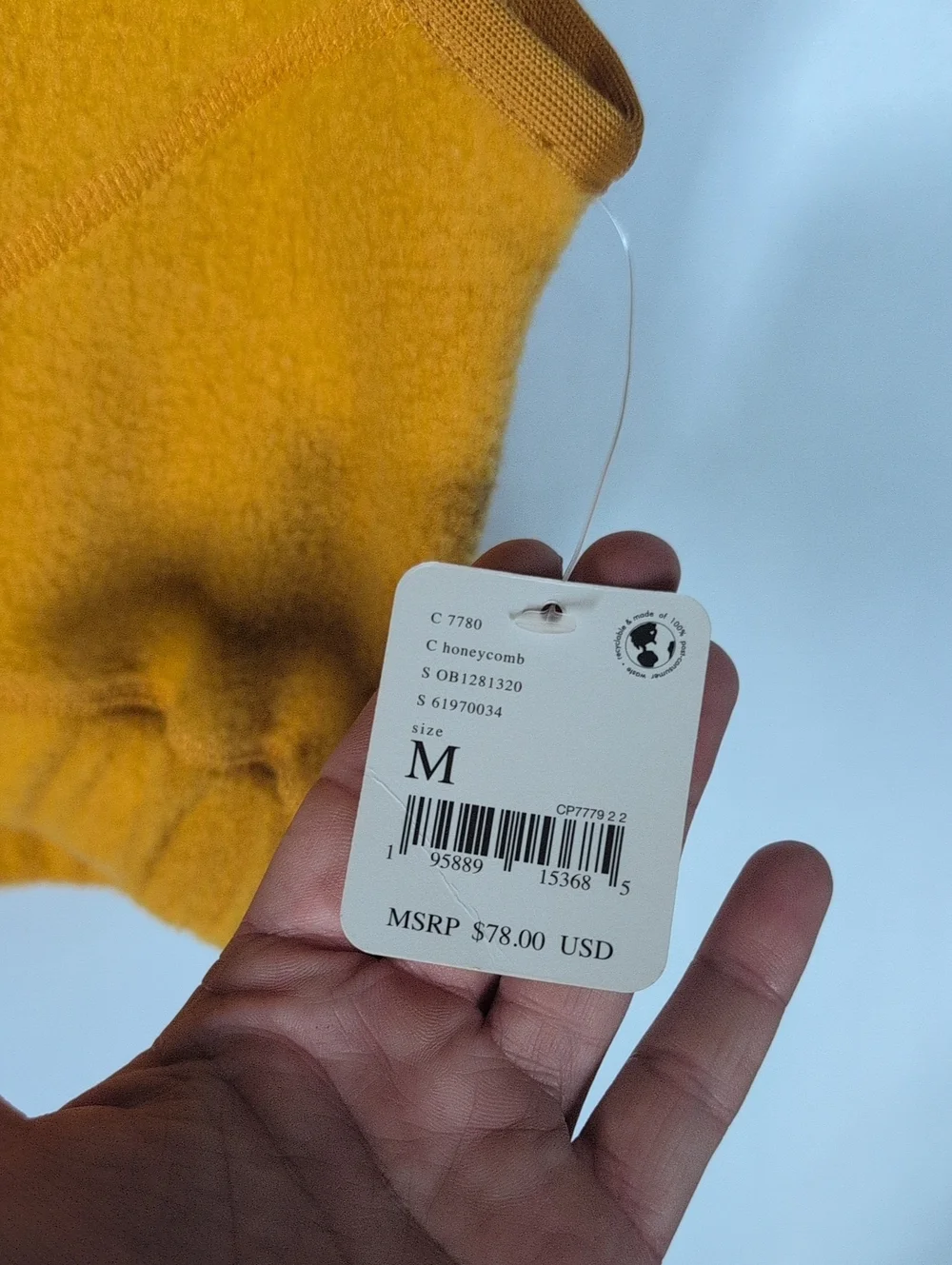 Free People (YELLOW) Sleeveless Fleece Vest in Mustard - Zip Front - Picture 3 of 7